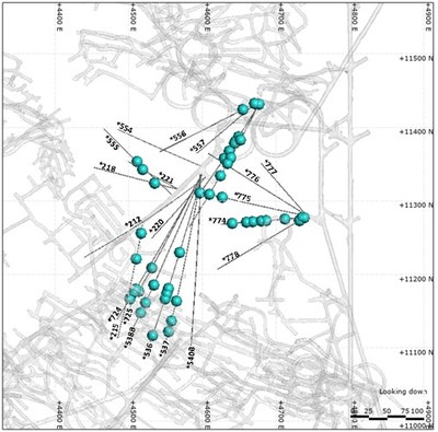 Figure 3: Plan view of Indian Access Significant Intercept Locations (* = UDD24) (CNW Group/Superior Gold) Figure 3: Plan view of Indian Access Significant Intercept Locations (* = UDD24) (CNW Group/Superior Gold)