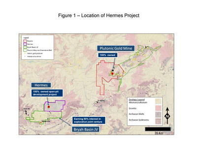 Figure 1 – Location of Hermes Project (CNW Group/Superior Gold)